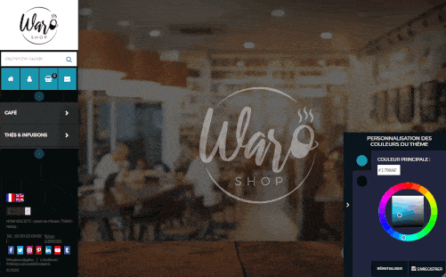 Personnaliser les couleurs du theme Waro pour la creation de boutique en ligne