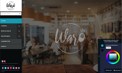 Theme graphique Waro pour creer un site internet vitrine avec Shop Application