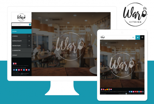 Design de site WARO pour créer un site internet vitrine avec le CMS Shop Application